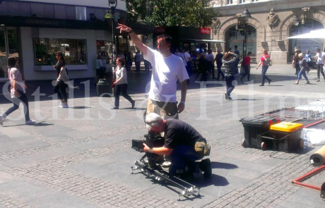 Final4 Belgrade - filming street scene in Belgrade