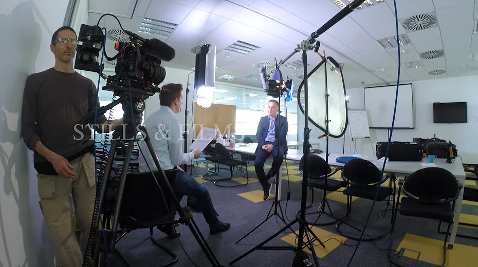 Filming at Sony HQ in Budapest, Hungary.