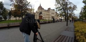 Video Crew Budapest filming at the Hungarian Parliament