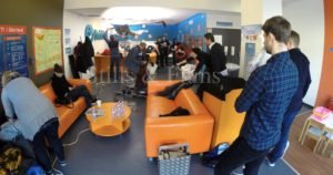 Video Crew Budapest sound man filming with UK clients in Budapest, Hungary