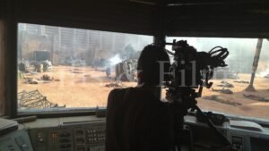 Video Crew Budapest filming on location inside the former aluminium factory outside of Budapest.