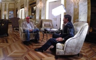 Interviewing Nikki Lauda for Italian television