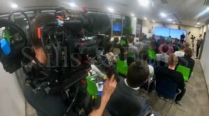 Filming at Morgan Stanley offices in Budapest