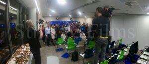 Family photo at Morgan Stanley