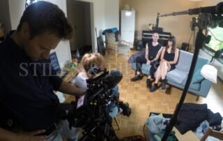 Video Crew Berlin interviews a young couple for a documentary film