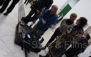 Filming an art documentary