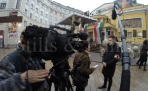 Filming a documentary for RAI