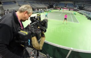 Video Crew Prague's cameraman is on a sports shoot in Prague for a German client