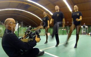 Filming a sports event rehearsal in Prague for a UK client