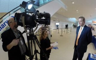 Camera Crew Vienna filming with Russian Ambassador to Austria at the UNIDO conference