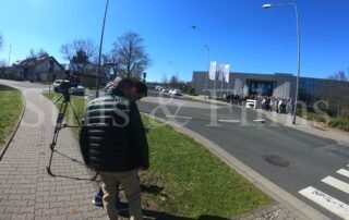 Video Crew Frankfurt drone operator films b-roll for a US client