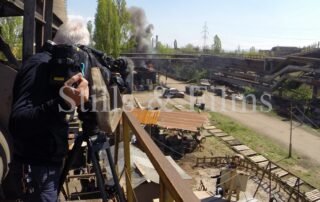 Filming behind the scenes somewhere near Sofia, Bulgaria