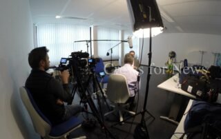Two camera corporate interview in Berlin for a UK client