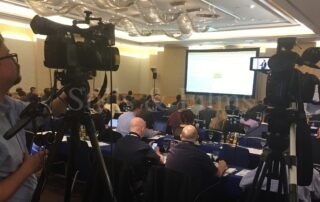 Video Crew Frankfurt camera teams filming a conference for a US client