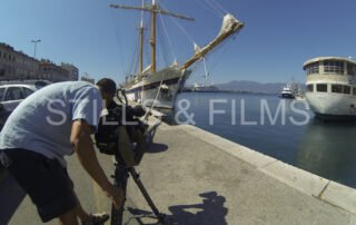 Video Crew Zagreb filming in the port of Rijeka for a German client