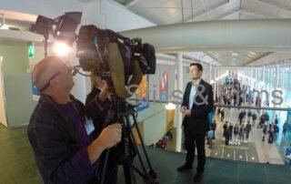 Filming for Healthcast at the Vienna Messe