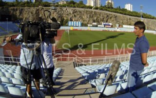 Video Crew Zagreb filming a sports feature in Rijeka for the UEFA