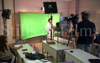 Video Crew Ljubljana on a green screen shoot for a medical client from the UK