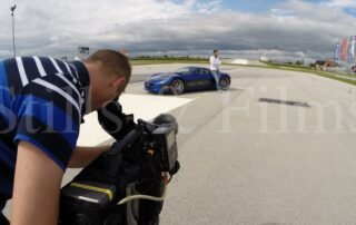 Video Crew Zagreb filming with Mate Rimac, the creator of the Concept One electric supercar