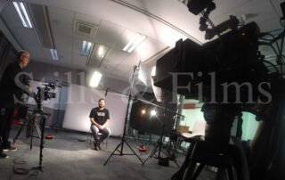 2 camera corporate interview shoot in Brno for a UK client