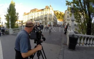 Filming b-roll in Ljubljana