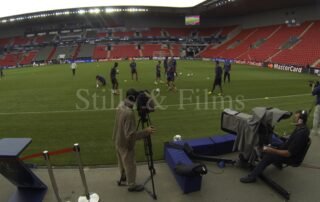 Video Crew Prague filming a sports feature for the UEFA in Prague