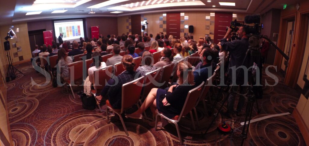 Conference video production in Budapest for Unisys.