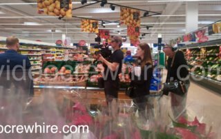 Filming in Tesco, Poprad, Slovakia. January 2025