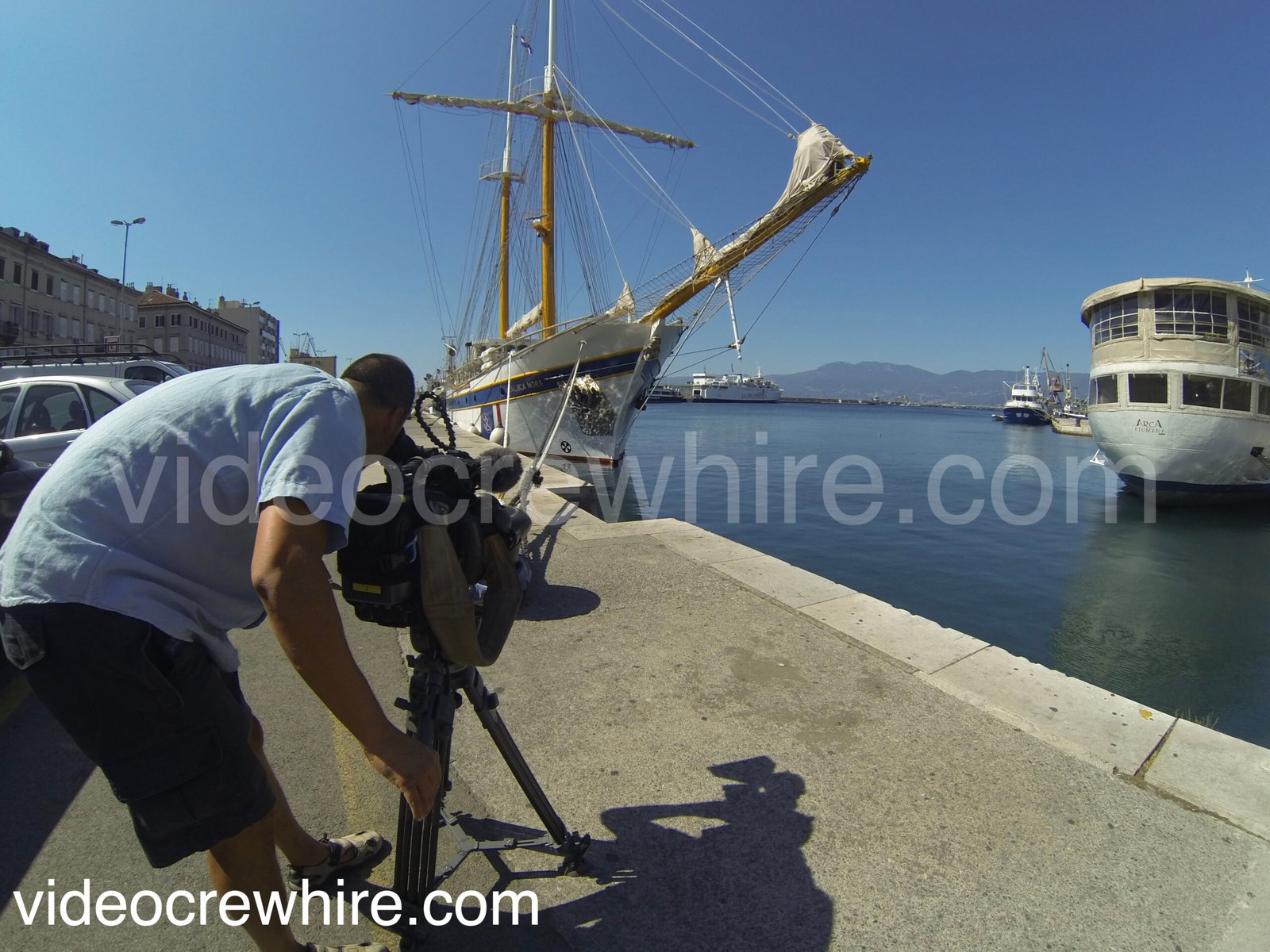 Filming a soccer feature with Boris in Rijeka for a German client