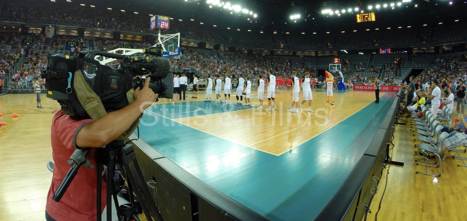 Germany vs Croatia basketball match filmed by Boris