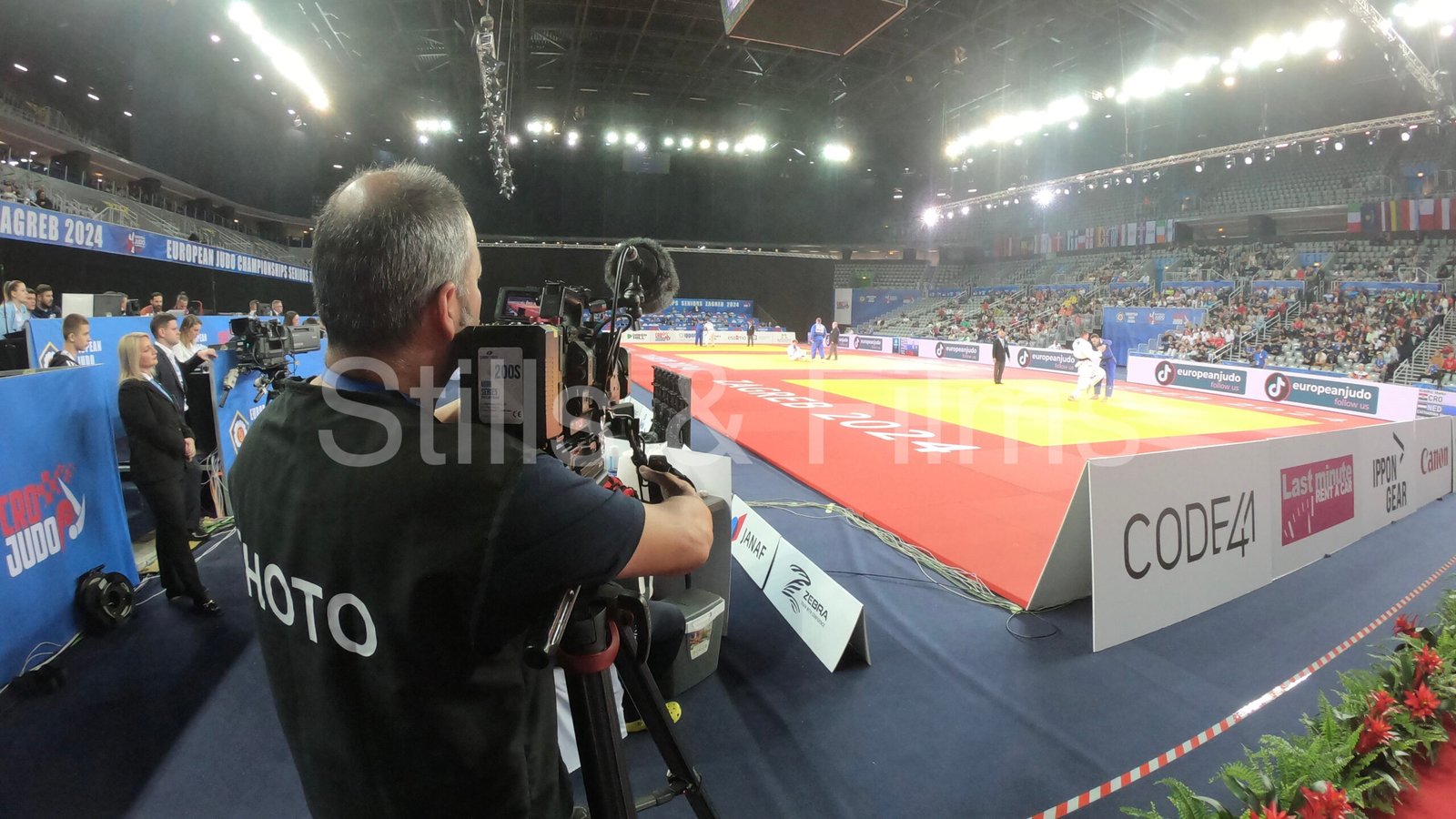 We were filming at the European Judo Championships in Zagreb, Croatia for German broadcaster WDR with Boris