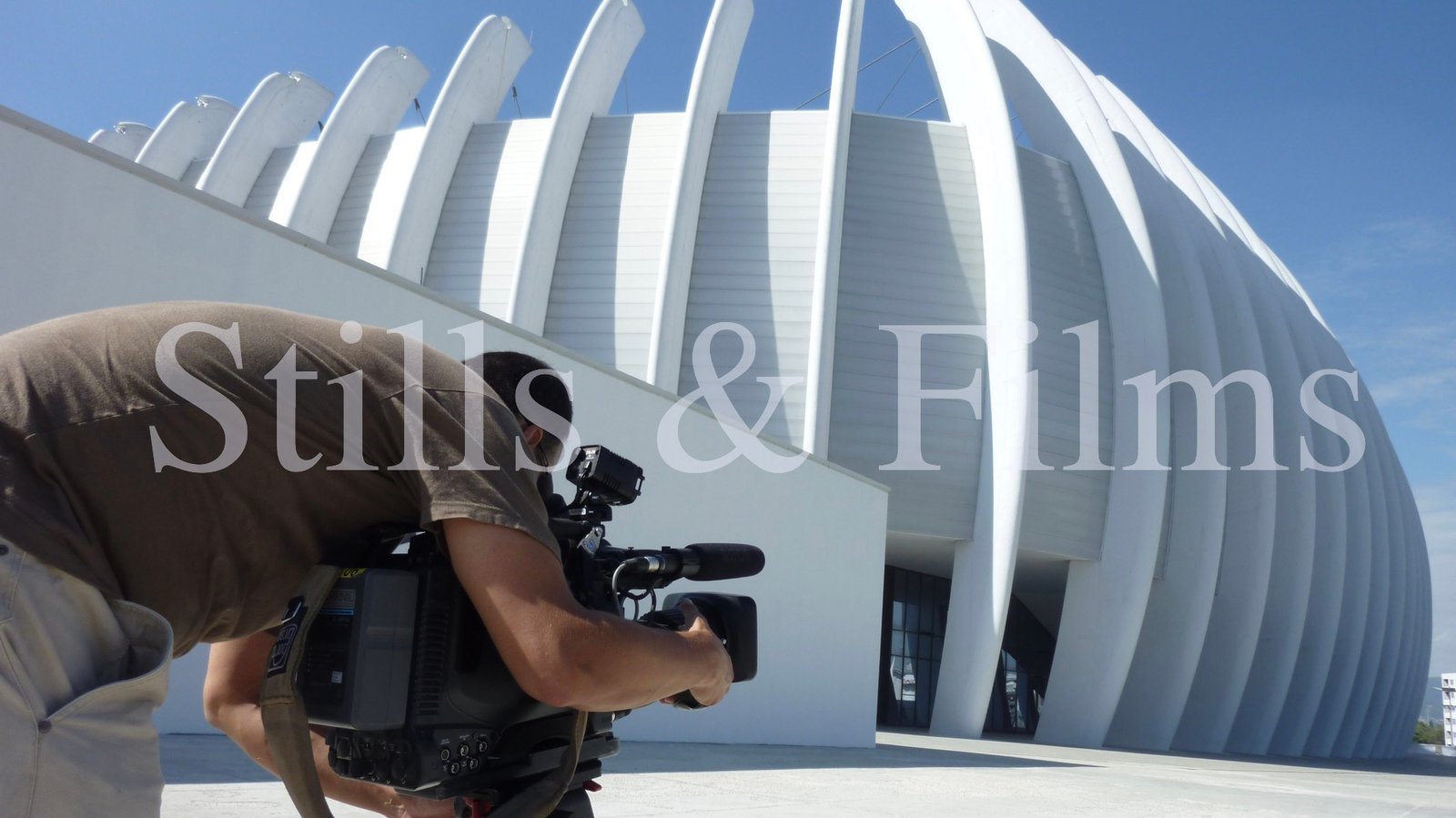 On a film shoot with Boris at the Zagreb Arena. 